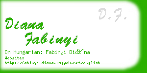 diana fabinyi business card